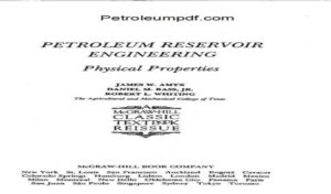 Petroleum Reservoir Engineering Physical Properties PDF Free Download