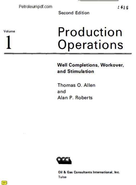 Production Operations Volume 1 PDF