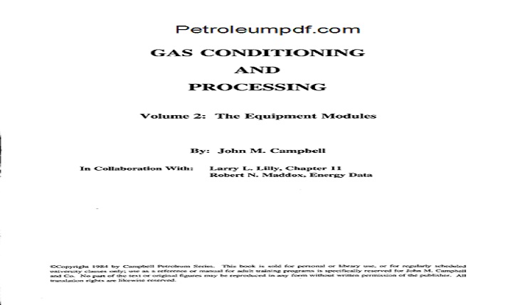 Gas Conditioning and Processing Volume 2 PDF Free Download